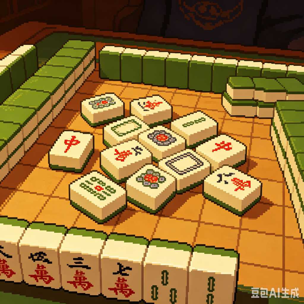 retro vintage mahjong set